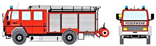 Loewe 4034 - H0 - Ford Cargo 1520 - LF 16 - Freiw. Feuerwehr Köln-Lövenich